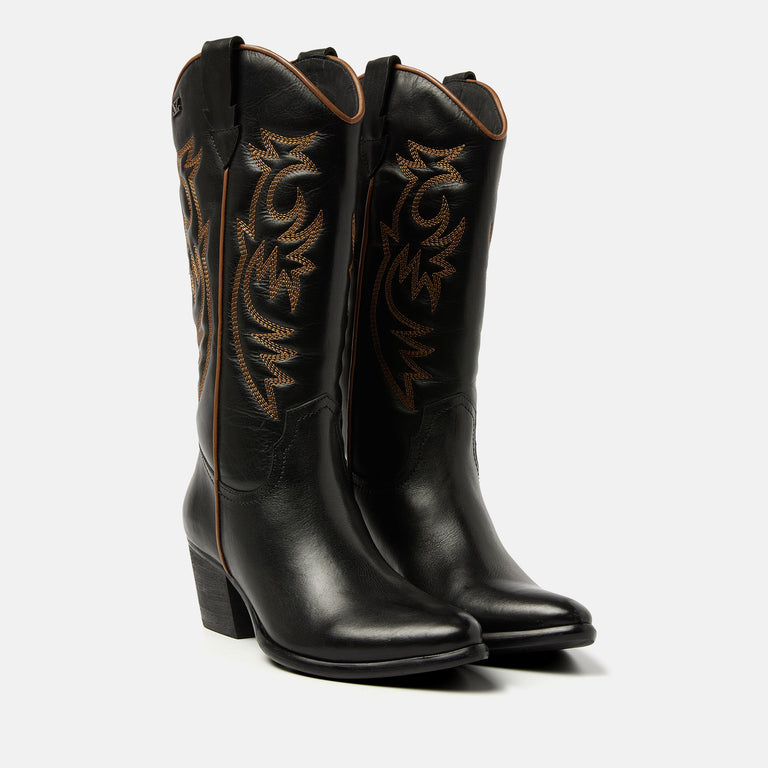 Lazamani Lazamani Gisele Dames Cowboylaarzen Zwart | LA85639black