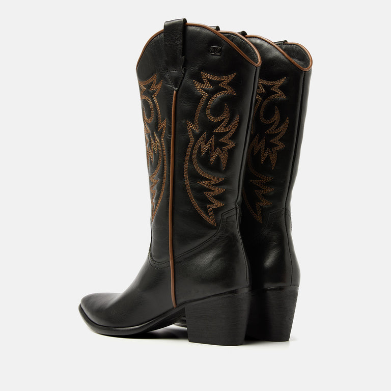 Lazamani Lazamani Gisele Dames Cowboylaarzen Zwart | LA85639black