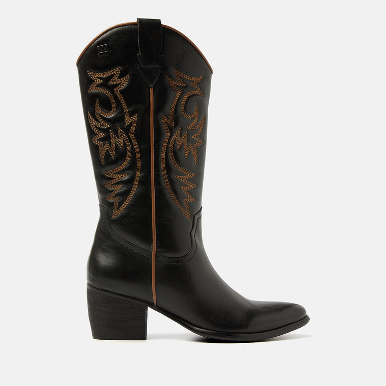lazamani Lazamani Gisele Dames Cowboylaarzen Zwart | LA85639black