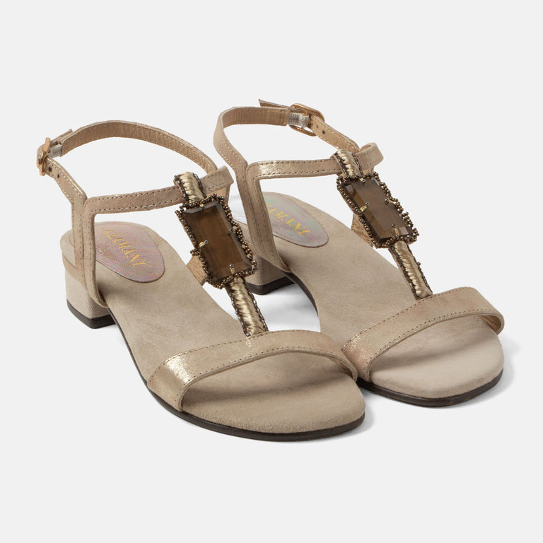 Lazamani Lazamani Hilaria Dames Sandalen Taupe | LA85707biscuit
