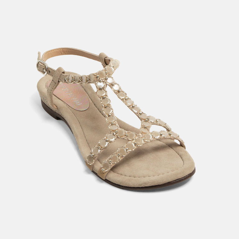 Lazamani Lazamani Izarra Dames Sandalen Beige | LA85711biscuit