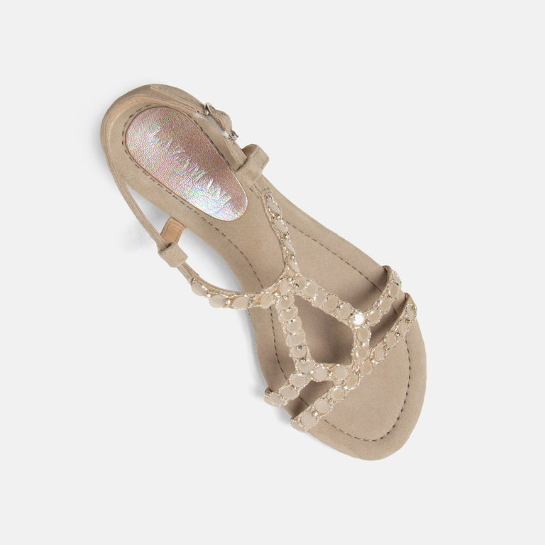Lazamani Lazamani Izarra Dames Sandalen Beige | LA85711biscuit