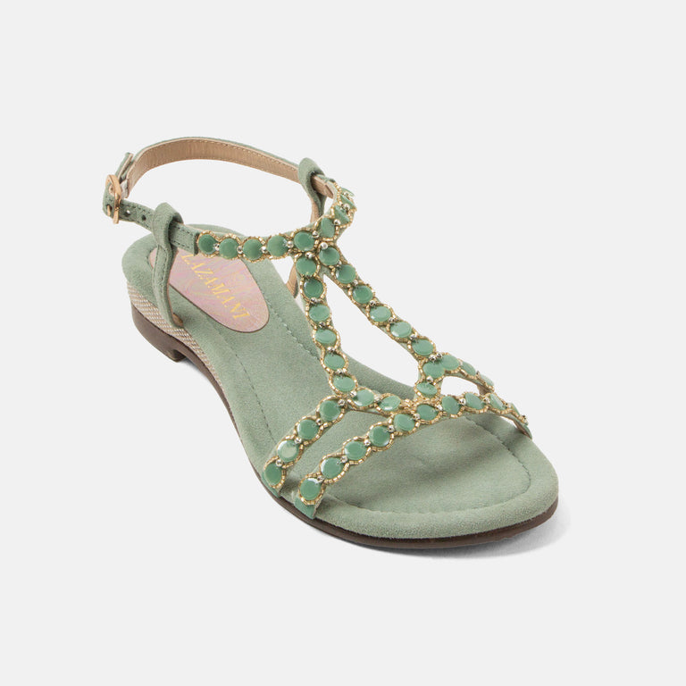 Lazamani Lazamani Izarra Dames Sandalen Groen | LA85711sage
