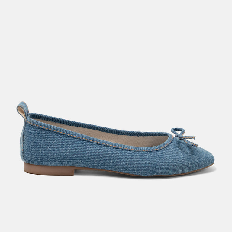 lazamani Lazamani Josefina Dames Ballerina's Blauw | LA33771denim