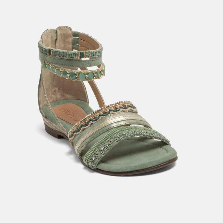 Lazamani Lazamani Jovena Dames Gladiator Sandalen Groen | LA85713sage