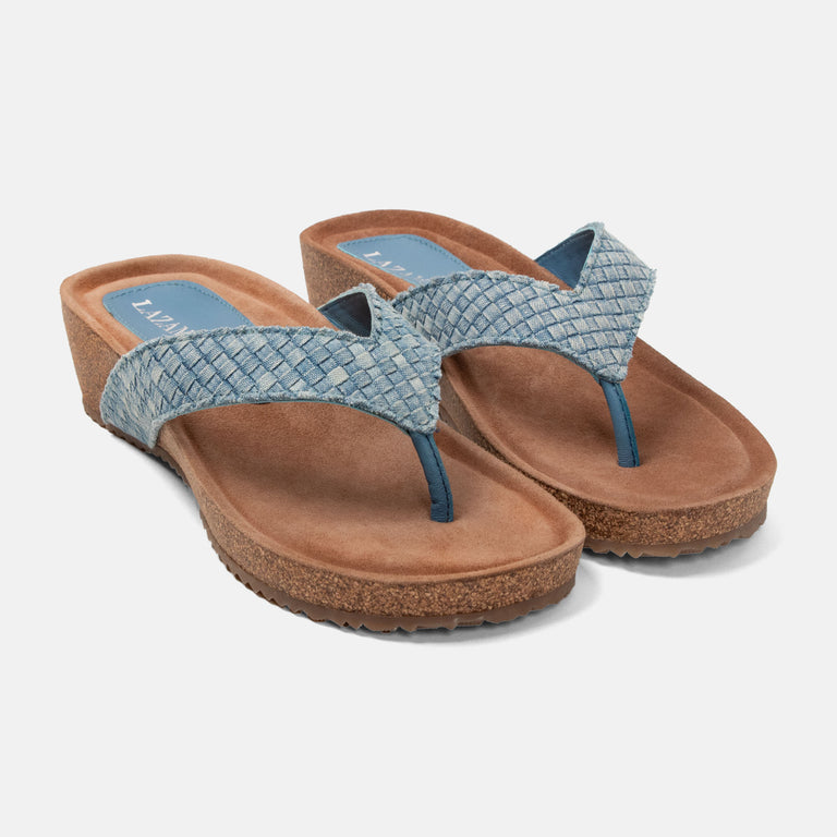 Lazamani Lazamani Laura Dames Slippers Blauw | LA75485denim