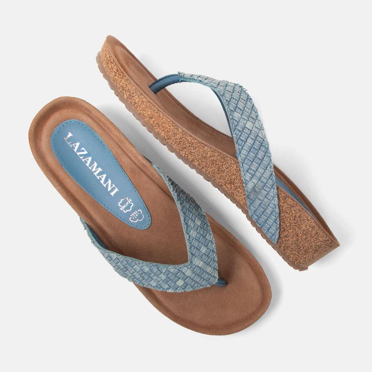 Lazamani Lazamani Laura Dames Slippers Blauw | LA75485denim