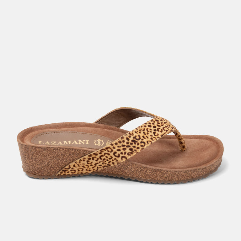 lazamani Lazamani Laura Dames Slippers Bruin | LA75485leopard