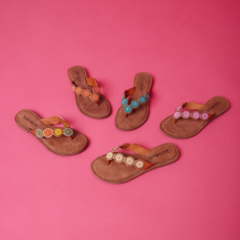 Lazamani Lazamani Dames Slippers 75.453 Pearl