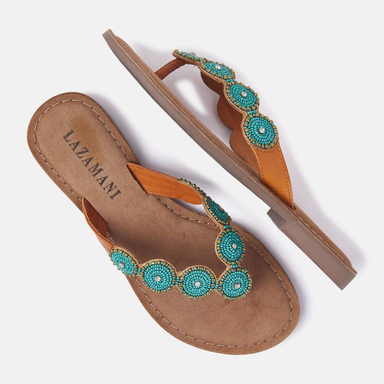 Lazamani Lazamani Dames Slippers 75.453 Turquoise