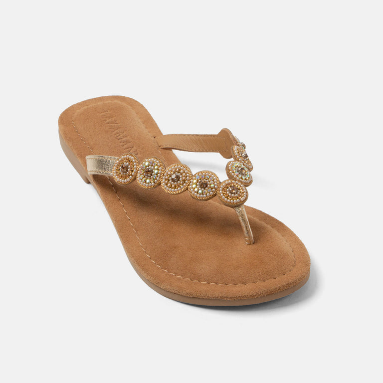 Lazamani Lazamani Lea Dames Slippers Goud | LA33772gold