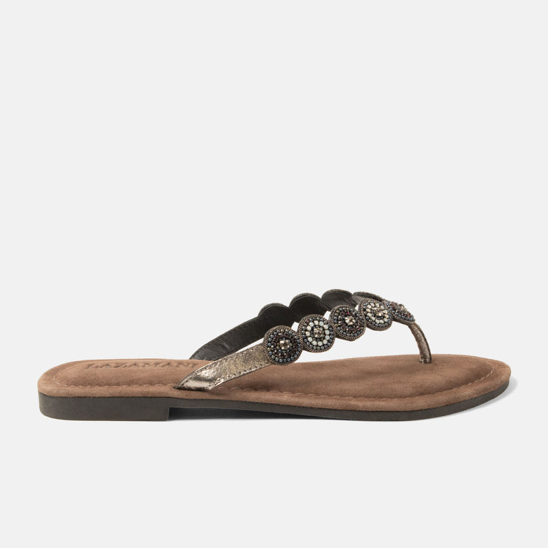 lazamani Lazamani Lea Dames Slippers Grijs | LA33772pewter