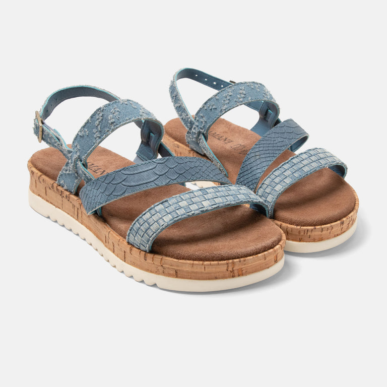 Lazamani Lazamani Lindy Dames Sandalen Blauw | LA75013denim