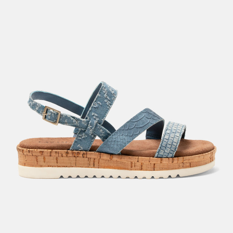 lazamani Lazamani Lindy Dames Sandalen Blauw | LA75013denim