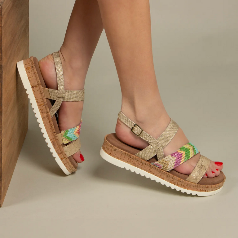 Lazamani Lazamani Lindy Dames Sandalen Goud | LA75013gold