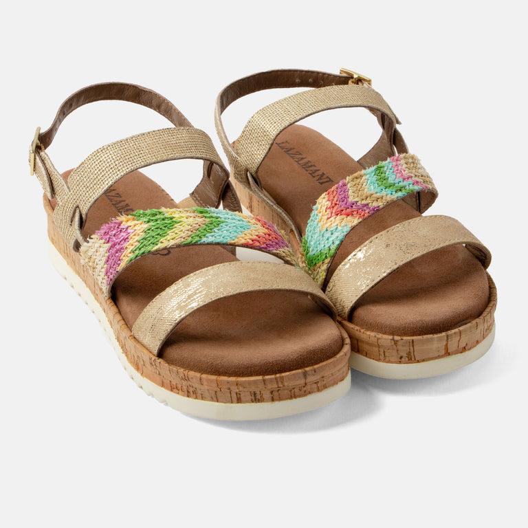 Lazamani Lazamani Lindy Dames Sandalen Goud | LA75013gold