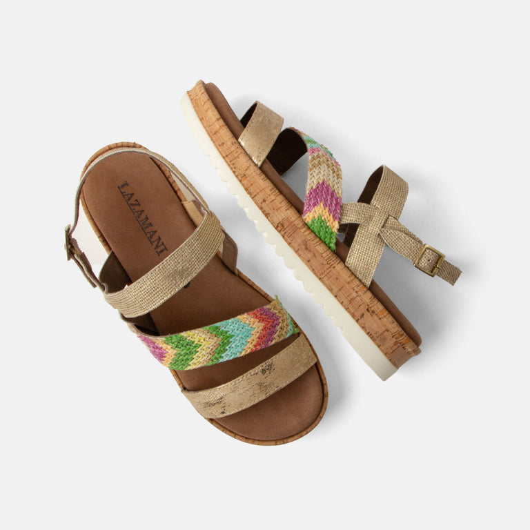 Lazamani Lazamani Lindy Dames Sandalen Goud | LA75013gold