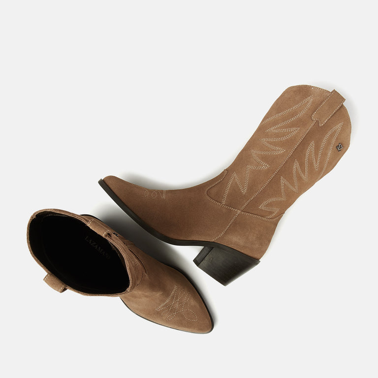 Lazamani Lazamani Louise Dames Cowboylaarzen Taupe | LA53674taupe