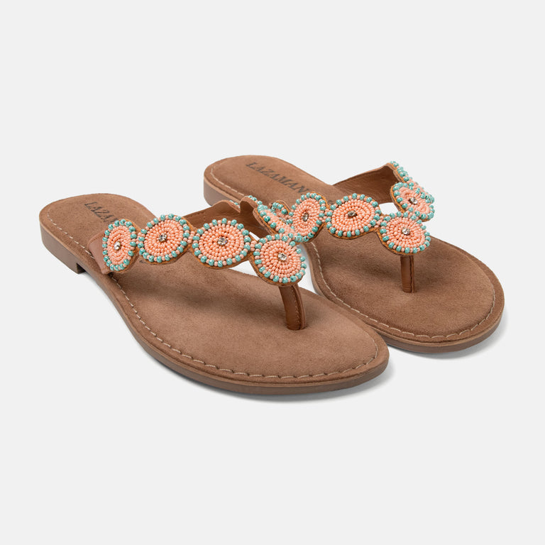 Lazamani Lazamani Luna Dames Slippers Roze | LA75453peach