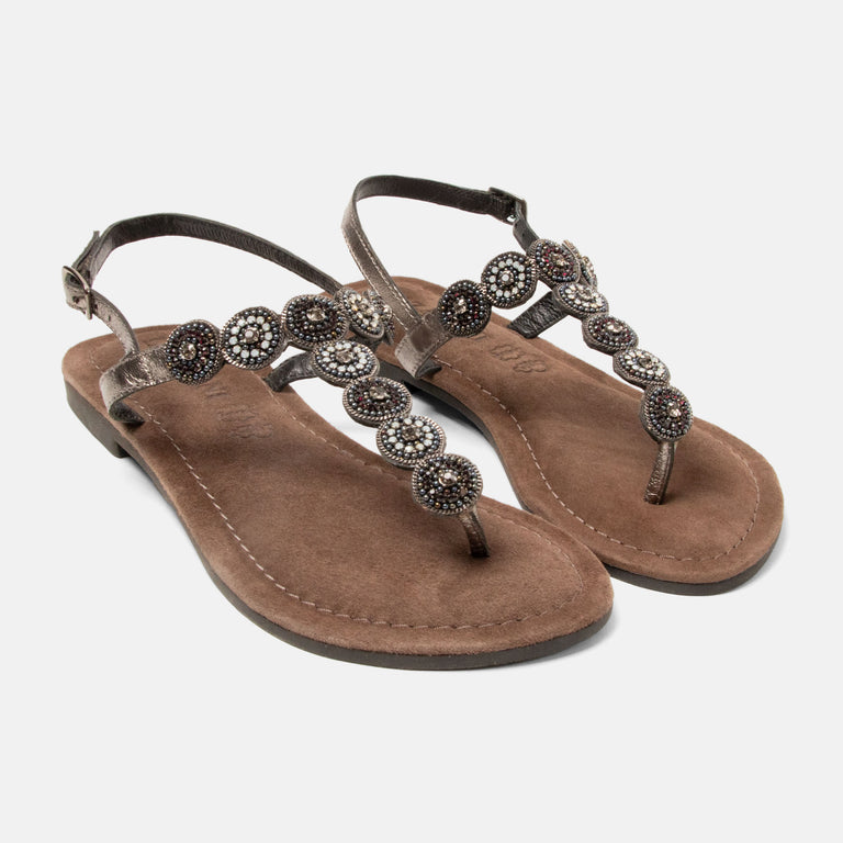 Lazamani Lazamani Luz Dames Sandalen Grijs | LA33773pewter