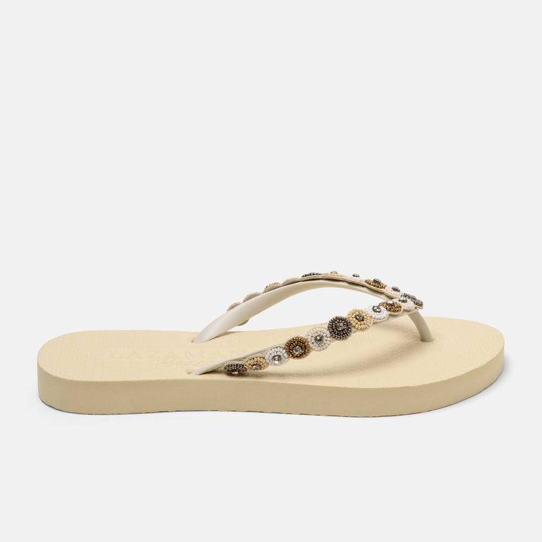 lazamani Lazamani Mallorca Dames Flip Flops Wit | LA77007offwhite