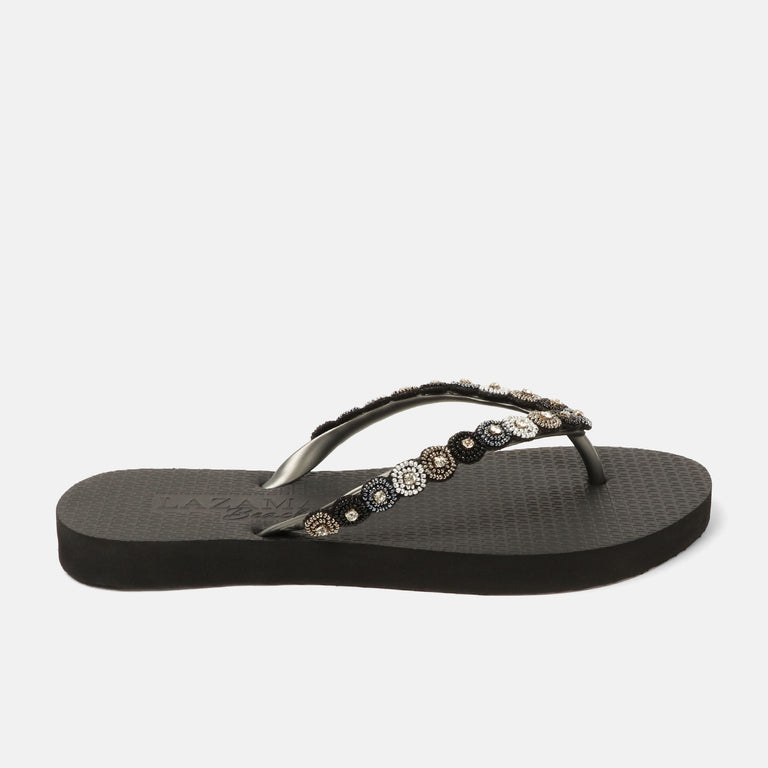 lazamani Lazamani Mallorca Dames Flip Flops Zwart | LA77007black