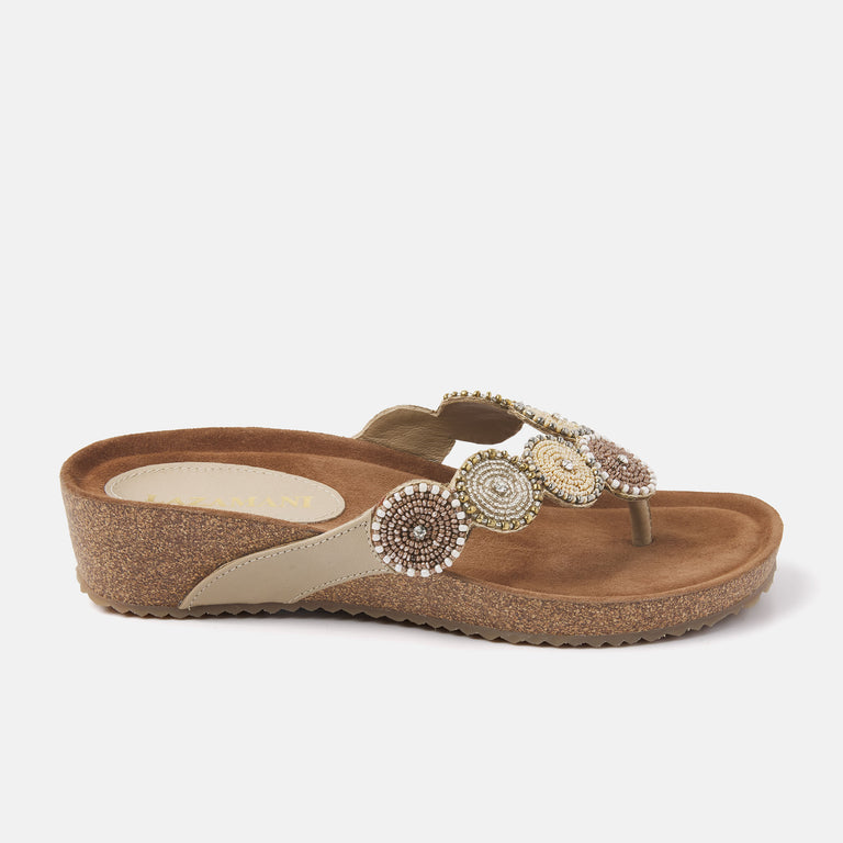 lazamani Lazamani Mara Dames Slippers Beige | LA75455beige