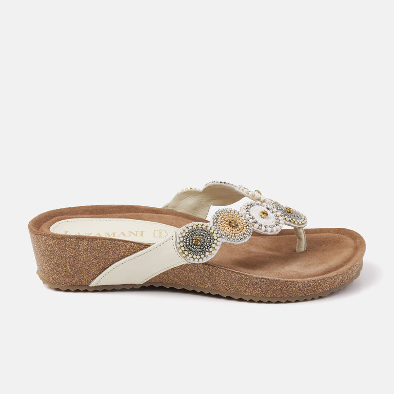 lazamani Lazamani Mara Dames Slippers Wit | LA75455offwhite