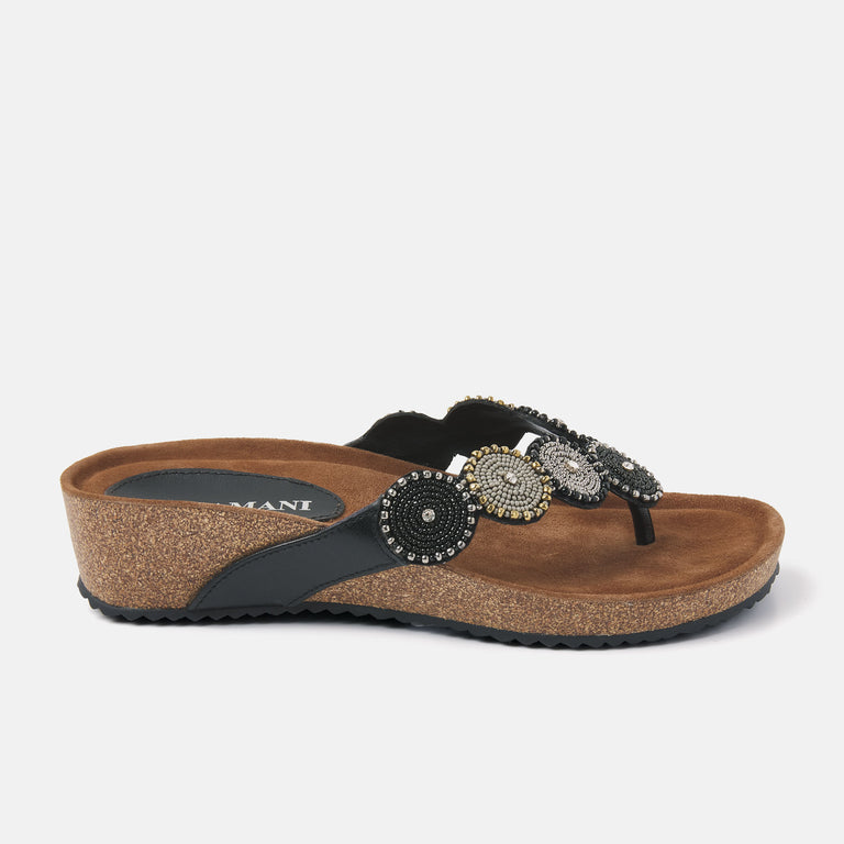 lazamani Lazamani Mara Dames Slippers Zwart | LA75455black
