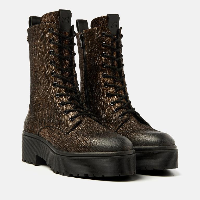Lazamani Lazamani Nanine Dames Veterboots Goud | LA85684bronze