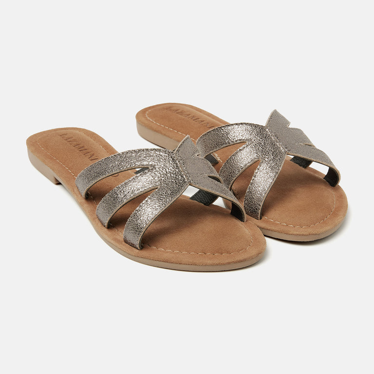 Lazamani Lazamani Nina Dames Slippers Grijs | LA33729pewter