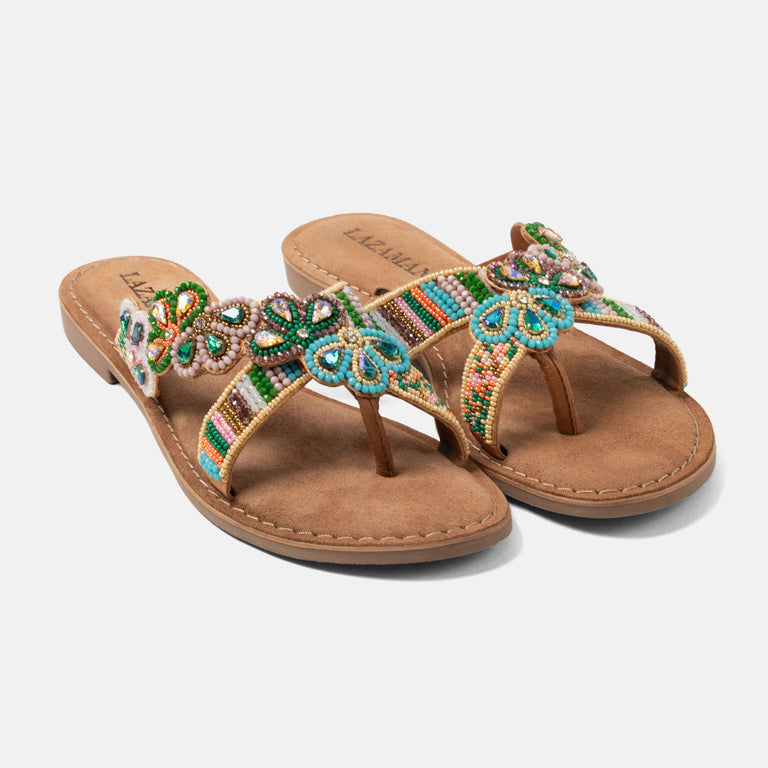 Lazamani Lazamani Perla Dames Slippers Multi | LA75001multi
