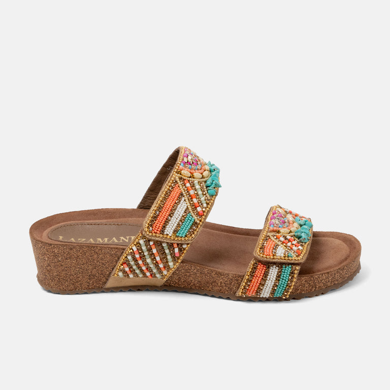 lazamani Lazamani Sol Dames Slippers Multi | LA75002multi