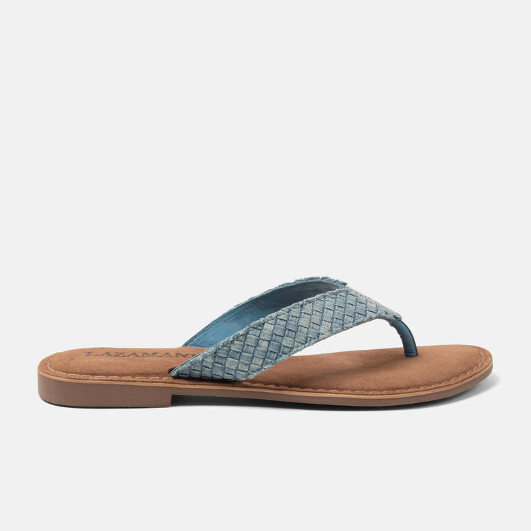 lazamani Lazamani Vera Dames Slippers Blauw | LA75481denim