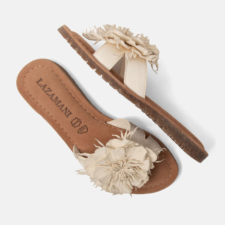 Lazamani Lazamani Zinnia Dames Slippers Wit | LA33765offwhite