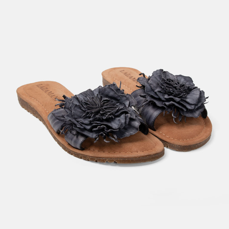 Lazamani Lazamani Zinnia Dames Slippers Zwart | LA33765black