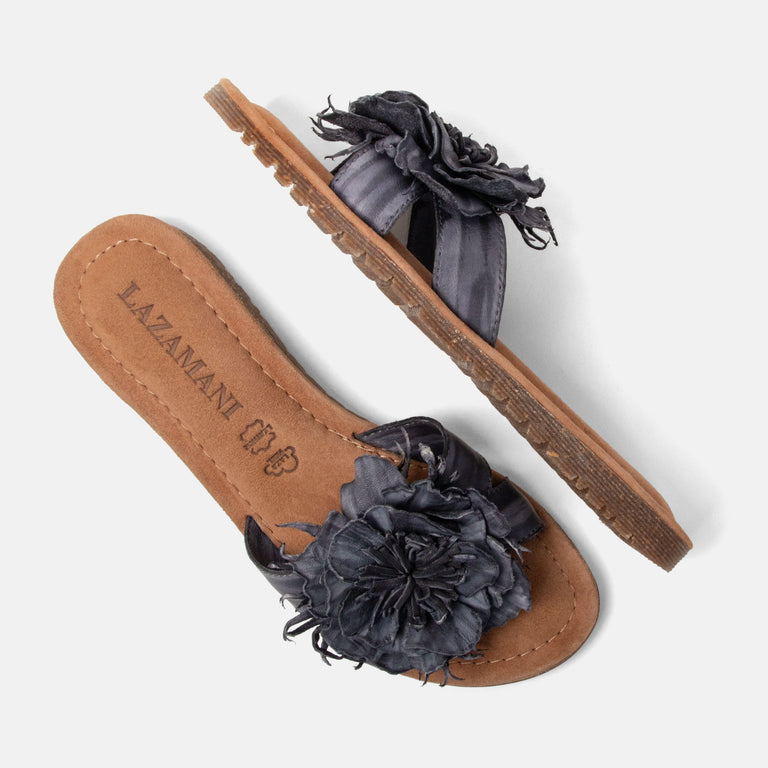 Lazamani Lazamani Zinnia Dames Slippers Zwart | LA33765black