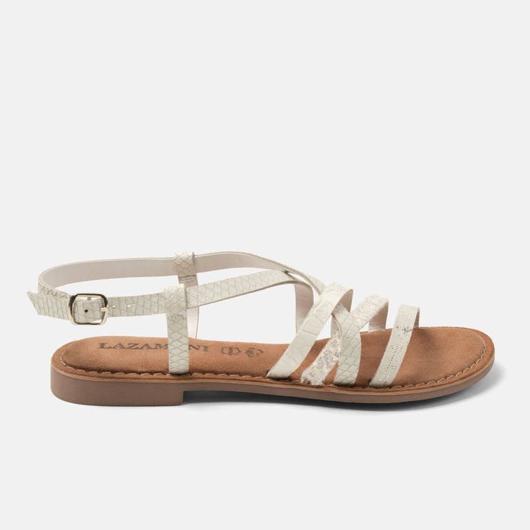 lazamani Lazamani Zuri Dames Sandalen Wit | LA75888white