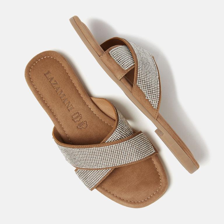 Lazamani Lexi Dames Slippers Zilver LA33730silver | Lazamani