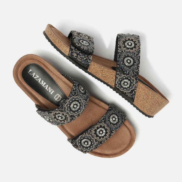 Lazamani Mary Dames Slippers Zwart LA75367black | Lazamani