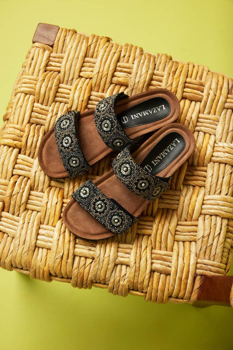 Lazamani Mary Dames Slippers Zwart LA75367black | Lazamani