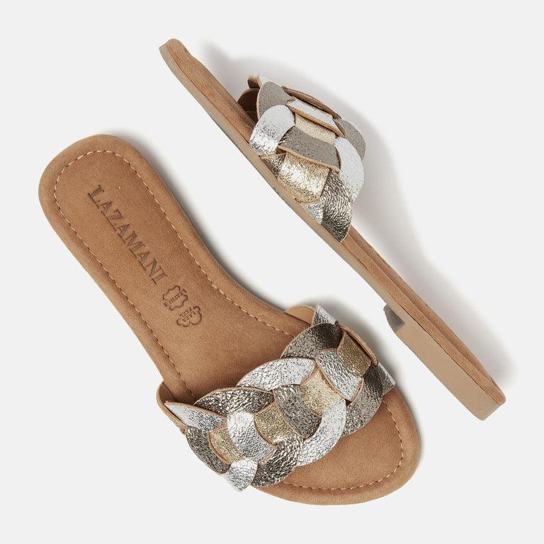 Lazamani Mona Dames Slippers Pewter LA33731pewter | Lazamani