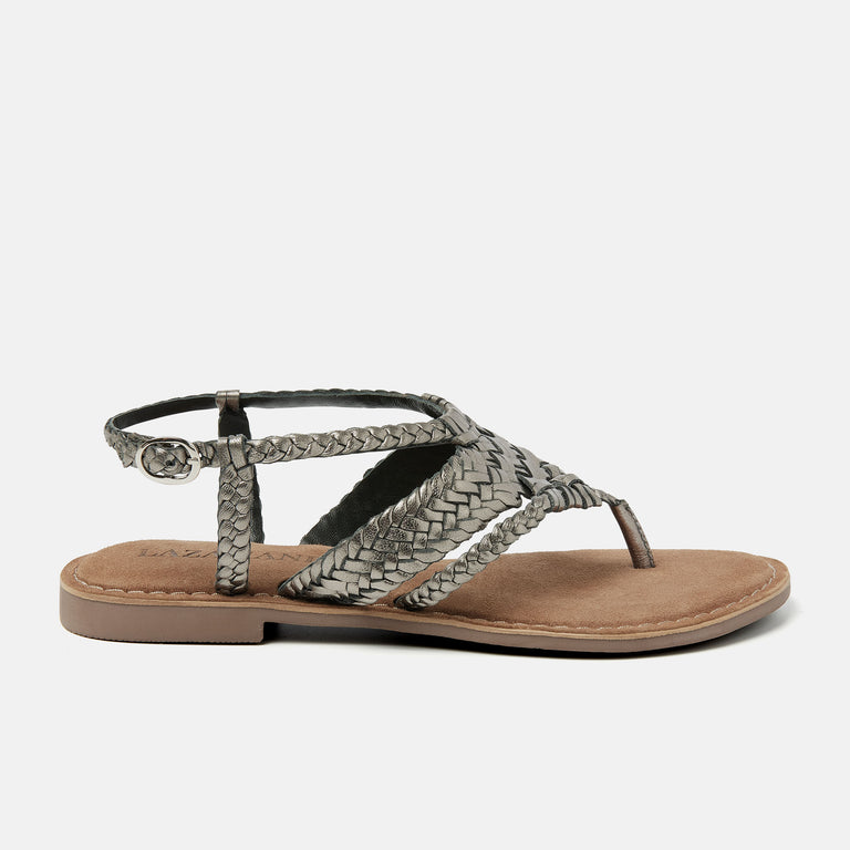 lazamani Valerie Dames Sandalen Grijs LA75891pewter | Lazamani