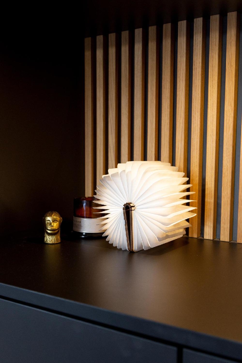 ledr Boek Lamp Esdoorn Bruin