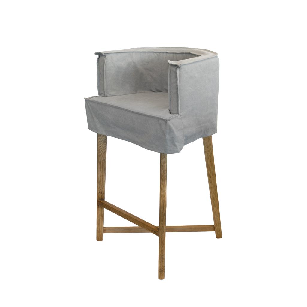 leeff Leeff By Netty - Woody Bar Stool light grey - Meubels - Leeff