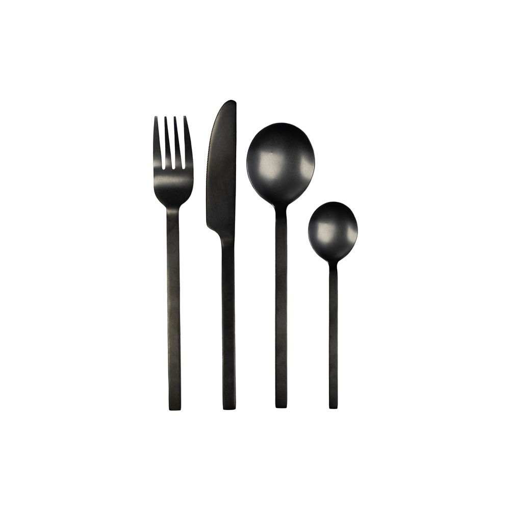 leeff Leeff Cutlery Charlot set of 16 black - Koken & Tafelen - Leeff