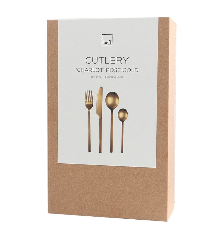 Leeff Leeff Cutlery Charlot Set Of 16 Rose Gold - Koken & Tafelen - Leeff