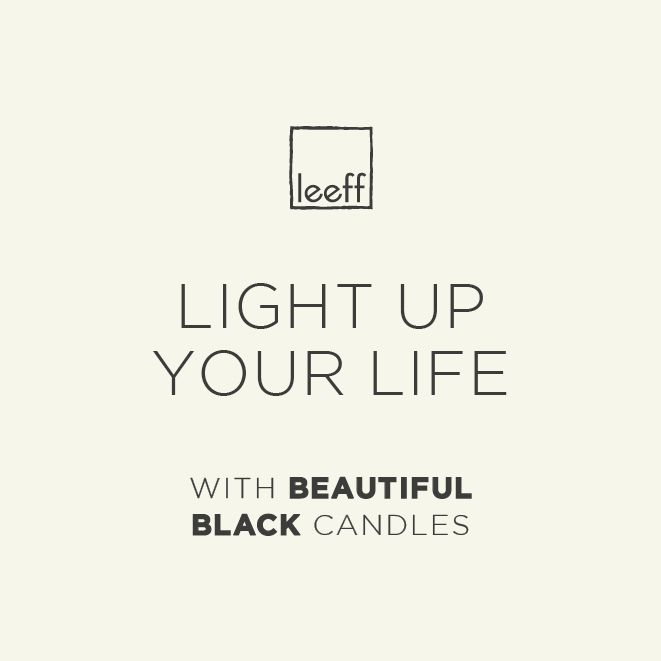 Leeff Leeff Dinner Candles Dewi Black Set Of 4 - Wonen - Leeff