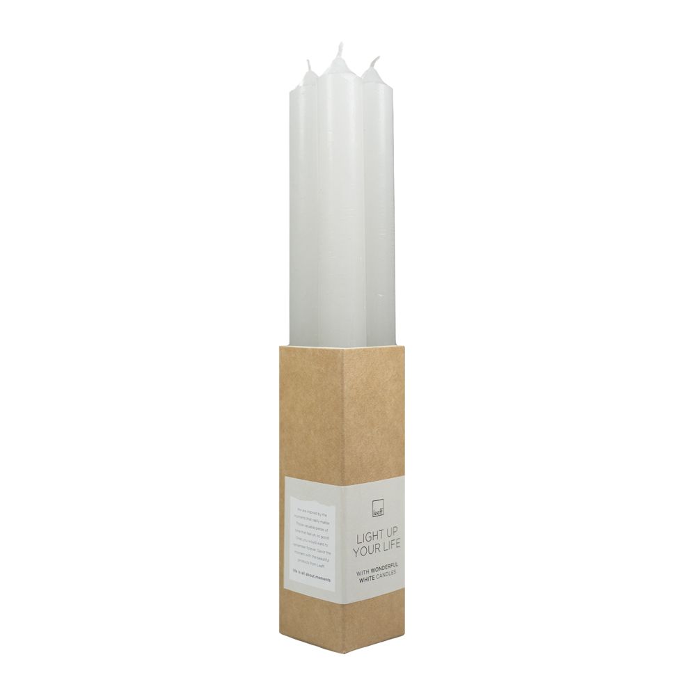leeff Leeff Dinner Candles Dewi White set of 4 - Wonen - Leeff