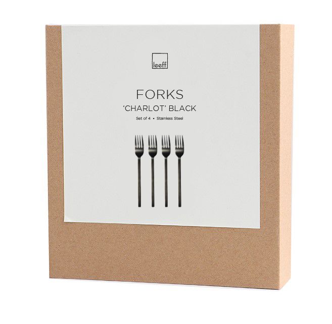 Leeff Leeff Forks Charlot Set Of 4 Black - Koken & Tafelen - Leeff